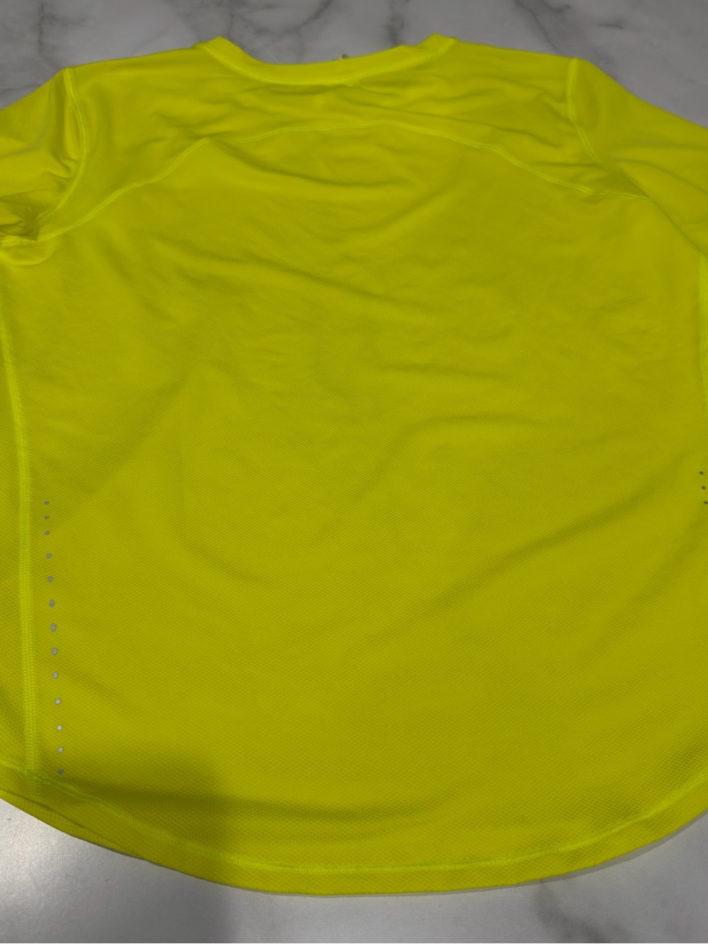 Lululemon High Neck Running and Training T-Shirt Size 8 Neon Yellow - Picture 4 of 9